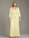 Plus Size 2-Piece Mother of the Bride Dress Set with Square Neck and Floor-Length Sheath