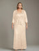Plus Size 2-Piece Mother of the Bride Dress Set with Square Neck and Floor-Length Sheath