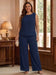 Plus Size 3 Pieces Chiffon Mother of the Bride Pantsuits with Lace Floral 3/4 Sleeves