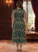 Plus Size A-Line Lace Embroidery Mother of the Bride Dresses Ankle-Length Floral Wedding Guest Dress