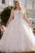 Ivory Plus Size Wedding Dresses Aline Tulle Long Sleeves White Bridal Dress
