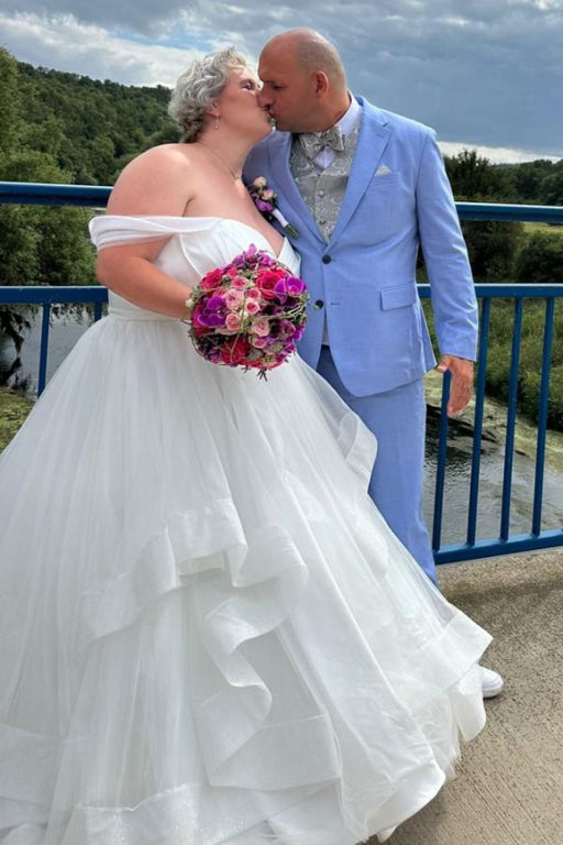 Plus Size Ball Gown Wedding Dresses Off-the-Shoulder