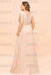 Plus Size Bridesmaid Dress Lace with Split Cap Sleeves Chiffon Wedding Guest Dress