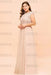 Plus Size Bridesmaid Dress Lace with Split Cap Sleeves Chiffon Wedding Guest Dress