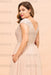Plus Size Bridesmaid Dress Lace with Split Cap Sleeves Chiffon Wedding Guest Dress