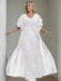 Plus Size Floor-Length Mother of the Bride A-Line Dress with V-Neck and Half Sleeves