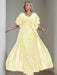 Plus Size Floor-Length Mother of the Bride A-Line Dress with V-Neck and Half Sleeves