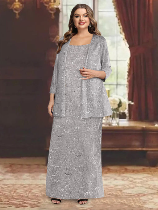 Plus Size Ankle-Length Chiffon Mother of the Bride Dresses with Sequins