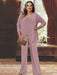 Plus Size Chiffon Pantsuits with Jacket for the Mother of the Bride