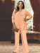 Plus Size Chiffon Pantsuits with Jacket for the Mother of the Bride