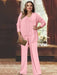 Plus Size Chiffon Pantsuits with Jacket for the Mother of the Bride