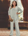 Plus Size Chiffon Pantsuits with Jacket for the Mother of the Bride