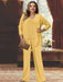 Plus Size Chiffon Pantsuits with Jacket for the Mother of the Bride