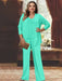 Plus Size Chiffon Pantsuits with Jacket for the Mother of the Bride