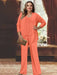 Plus Size Chiffon Pantsuits with Jacket for the Mother of the Bride