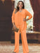 Plus Size Chiffon Pantsuits with Jacket for the Mother of the Bride