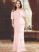 Petal plus size draped satin mother of the bride gown with blouson top