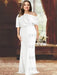 White plus size draped satin mother of the bride gown with blouson top