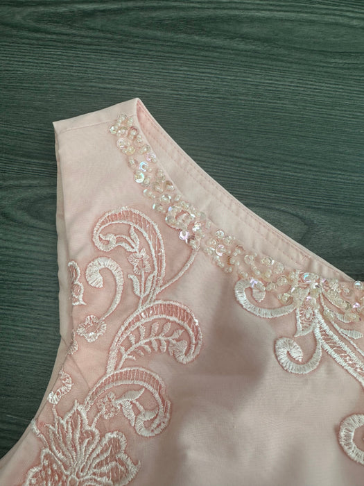 Plus Size Floor-Length Chiffon Pantsuit for the Mother of the Bride with Round Neck and Applique Jacket