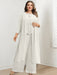 Plus Size Floor-Length Chiffon Pantsuit for the Mother of the Bride with Round Neck and Applique Jacket