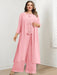 Plus Size Floor-Length Chiffon Pantsuit for the Mother of the Bride with Round Neck and Applique Jacket