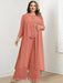 Plus Size Floor-Length Chiffon Pantsuit for the Mother of the Bride with Round Neck and Applique Jacket