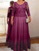 Mulberry plus size mother of the bride lace and tulle gown with sleeves