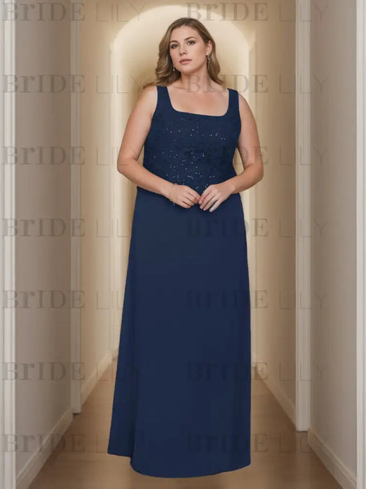 2-Piece Square Neck 3/4 Sleeve Sequined Mother of the Bride Dress Set