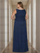 2-Piece Square Neck 3/4 SleeveSequined  Mother of the Bride Dress Set 