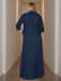 2-Piece Square Neck 3/4 Sleeve Sequined Mother of the Bride Dress Set 