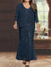 Plus Size V-Neck Ankle-Length Sheath/Column Mother of the Bride Dresses with Sequins & Jacket