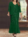 Plus Size V-Neck Ankle-Length Sheath/Column Mother of the Bride Dresses with Sequins & Jacket