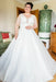 Plus Size Wedding Dress Tulle Lace Aline Bridal Dress V-neck with Appliques - Wedding Dresses