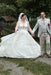 Plus Size Wedding Dress Tulle Lace Aline Bridal Dress V-neck with Appliques - Wedding Dresses