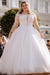 Plus Size Wedding Dresses Aline Tulle Long Sleeves White Bridal Dress