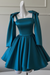 Pool Sexy Satin Aline Homecoming Dress Short Prom Dress with Straps