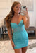 Pool Strapless Beaded Short Lace Prom Dresses Sweetheart Tight Homecoming Dresses