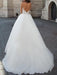 Princess Wedding Dress 2021 Ball Gown Sweetheart Neck Long Sleeves backless Lace Tulle Bridal Dresses With Court Train