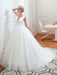 Princess Wedding Dress 2021 Ball Gown V Neck Sleeveless Natural Waist Court Train Bridal Gowns