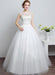 Princess Wedding Dress Ivory Sweetheart Illusion Neckline Cut Out Floor Length Bridal Dress With Rhinestone Flowers