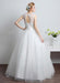 Princess Wedding Dress Ivory Sweetheart Illusion Neckline Cut Out Floor Length Bridal Dress With Rhinestone Flowers