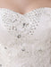 Princess Wedding Dresses Ivory Ball Gown Bridal Dress Strapless Sweetheart Neck Lace Beaded Pleated Wedding Gown