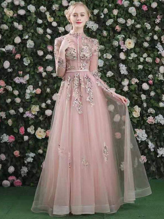 pink lace dress with sleeves Long Short Prom Dresses, Short Pink Lace Graduation jbydress Length = 32Self Fashion Long Sleeves Lace Off