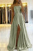 Prom Dress With Spaghetti Straps and Slit