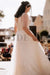 Puff Sleeves Tulle Aline Wedding Dress with Floral Lace Bridal Dress - Wedding Dresses