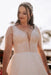 Puff Sleeves Tulle Aline Wedding Dress with Floral Lace Bridal Dress - Wedding Dresses