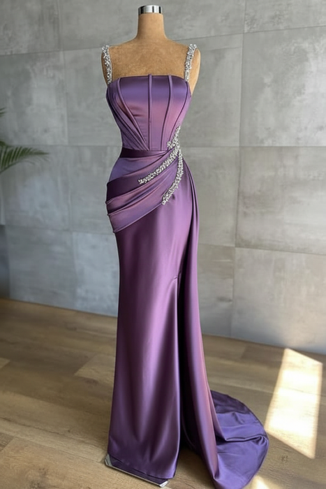 Purple glitter evening dresses floor-length Prom Dress - Prom Dresses