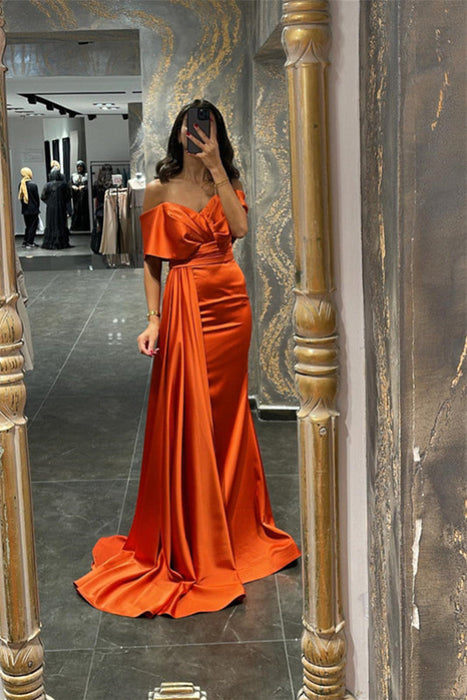 Radiant Sunset Off-The-Shoulder Mermaid Prom Gown
