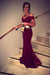 Ravishing Red Off-the-Shoulder Mermaid Prom Gown