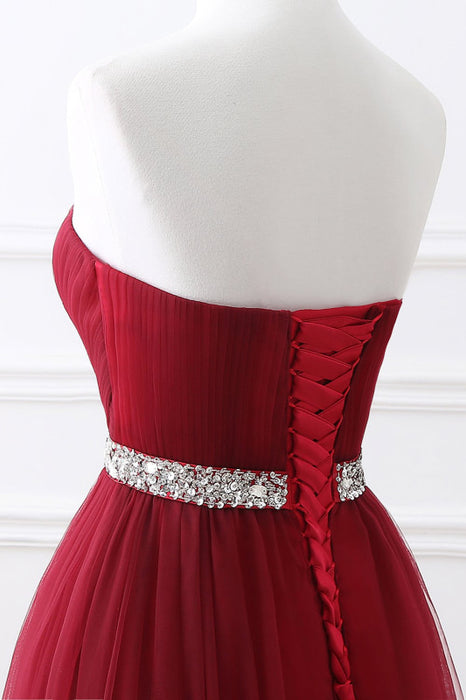 Ravishing Ruby Sweetheart Gown for an Elegant Evening